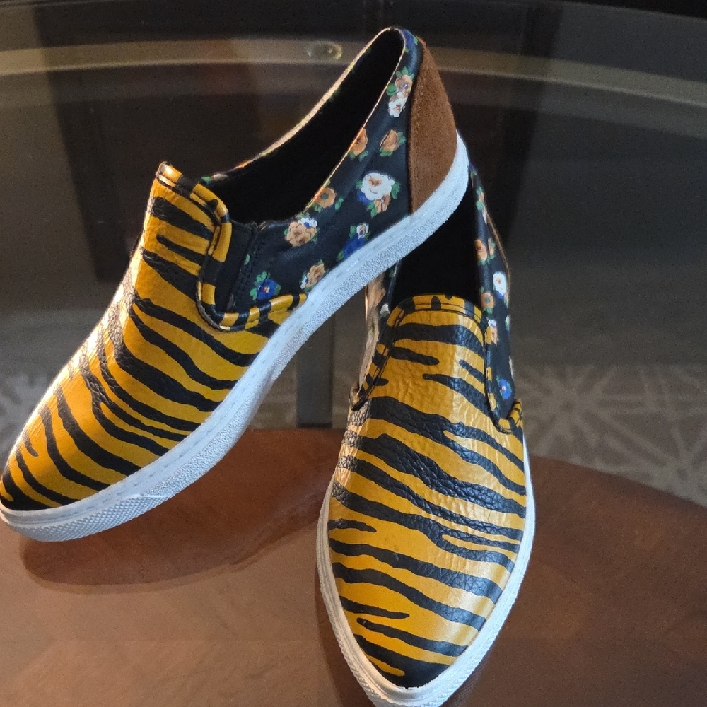 Tiger Stripe Slip-On Sneakers